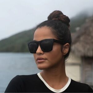 Crasher Sunglasses by Electric. FRAME COLOR — Gloss Black. LENS - Gray Polarized